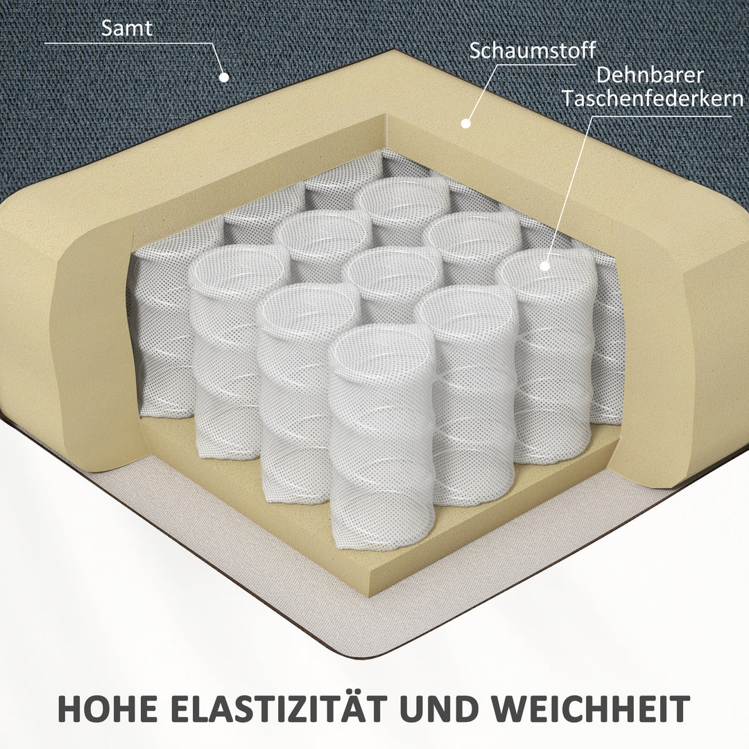 Hævestol med blødt betræk, lænestol med fjernbetjening og sidelommer, grå