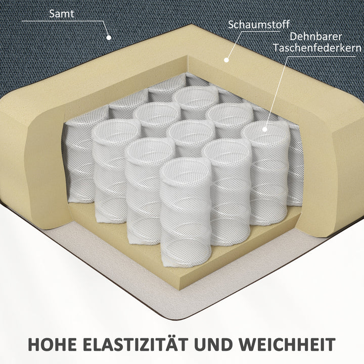 Hævestol med blødt betræk, lænestol med fjernbetjening og sidelommer, grå