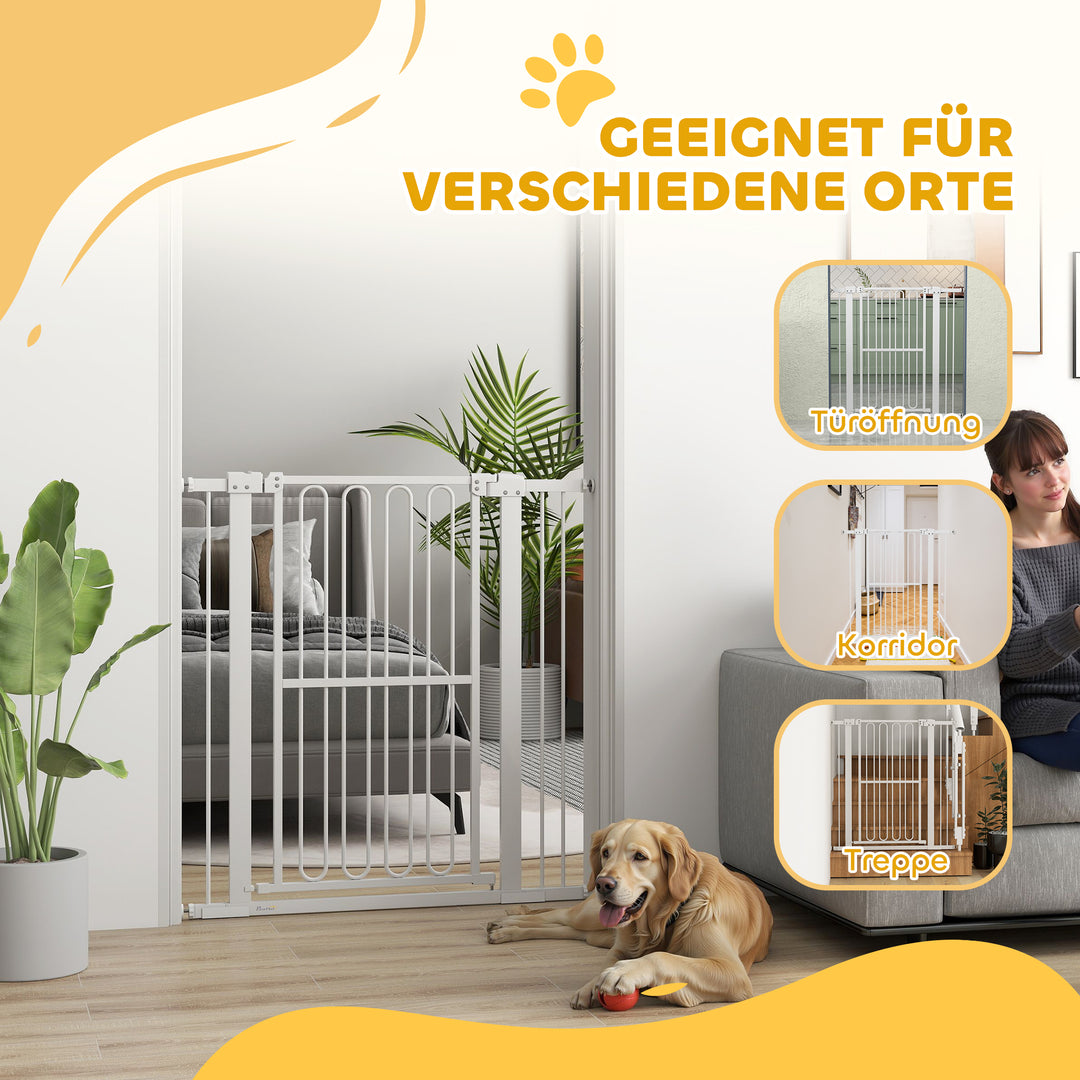 Hundesikkerhedsgitter, 76-104 cm spærregitter uden boring, trappegitter