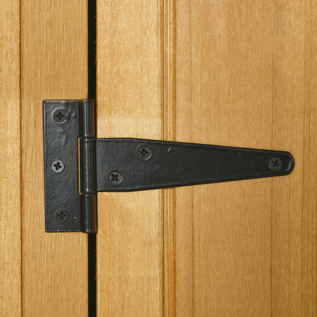 Haveskab havehus redskabsskur med hylder asfalt tagvindue træ gul+grøn 77 x 54,2 x 179 cm