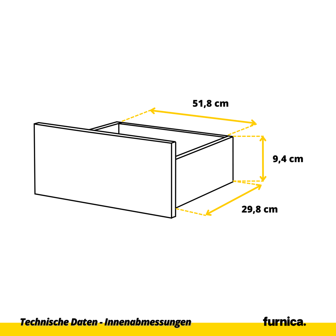 GABRIEL – kommode / sideboard med 8 skuffer – mat hvid – H92 cm B120 cm D33 cm