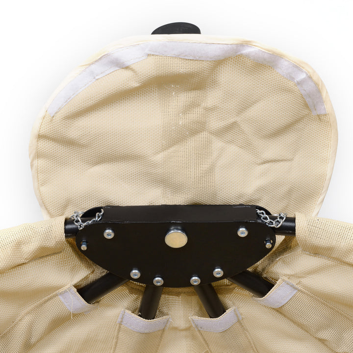 Hængestol, ægformet gyngesæde med blød hynde, egnet til indendørs og udendørs brug, 125l x 95b x 170h cm, khaki