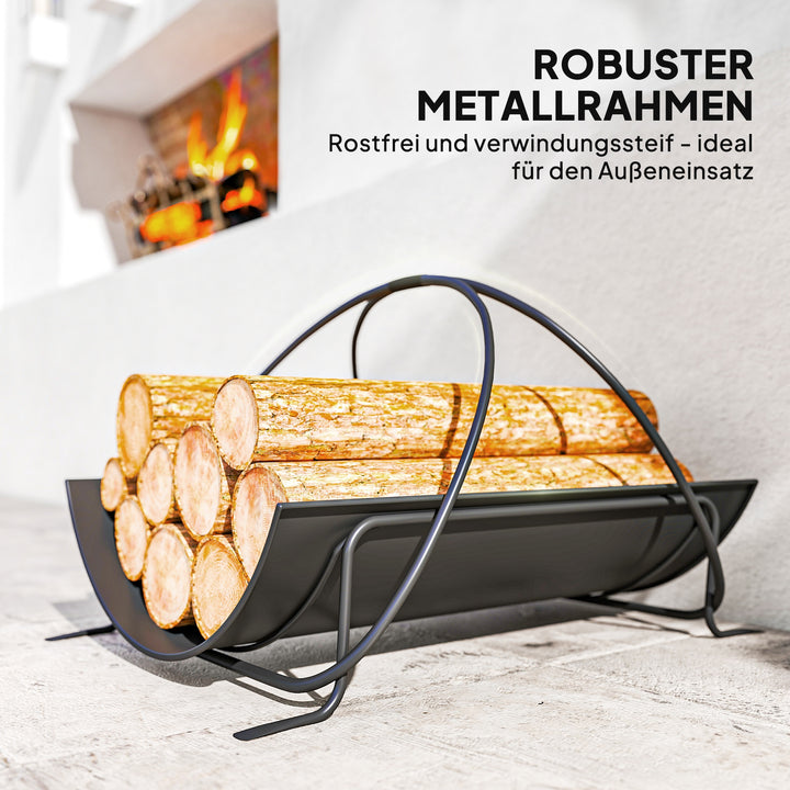 Indendørs brænderist, 51 x 38 x 33 cm, geometrisk design med metalhåndtag, sort