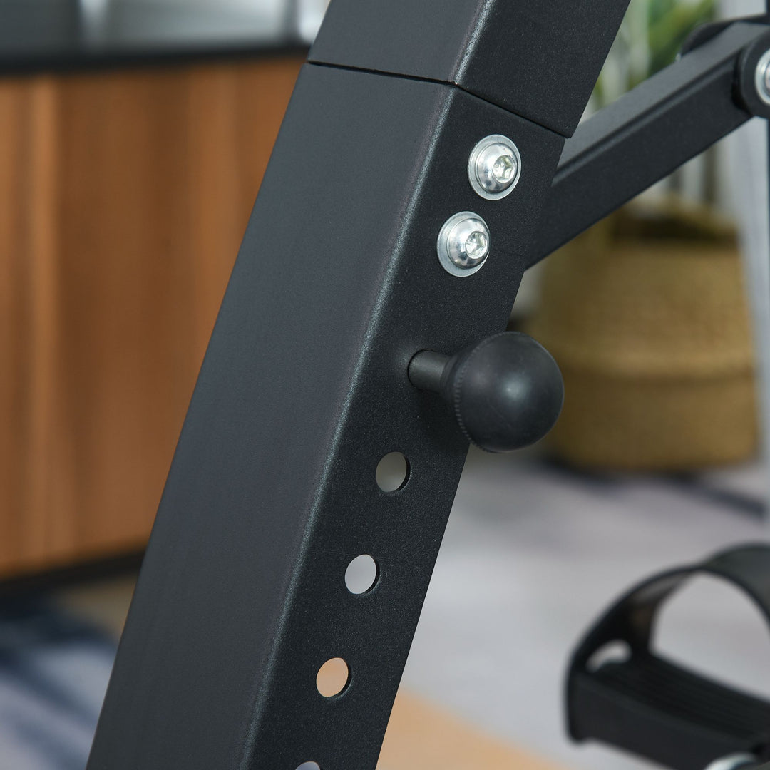 Pedaltræner til seniorer ekstra stille mini-motionscykel med lcd-skærm fastgørelsesrem arm- og bentræner motionstrænerbordcykel minicykel fitnessudstyr til hjemmekontor