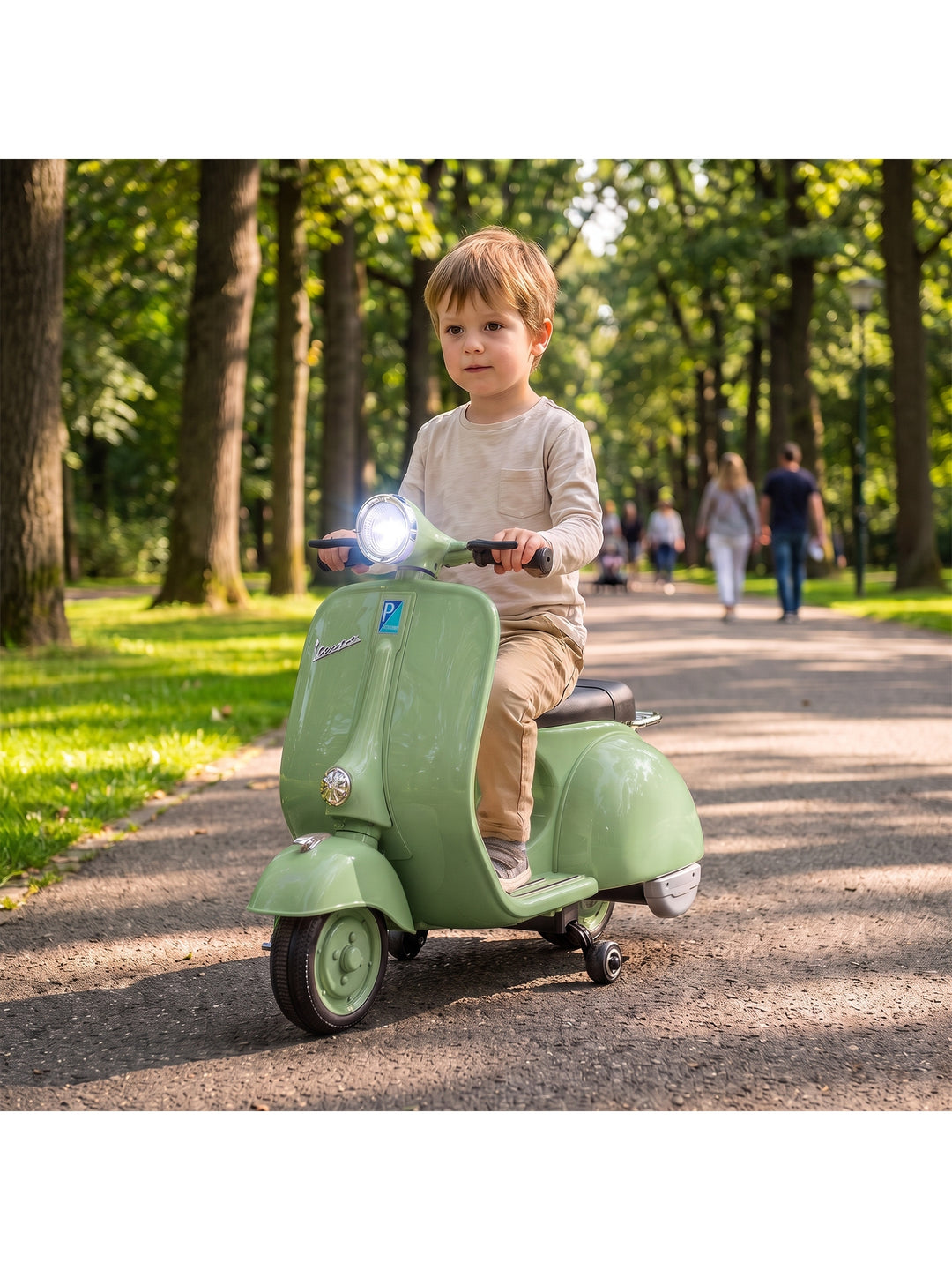 Elmotorcykel til børn VESPA 6V Elmotorcykel Lithiumbatteri Grøn