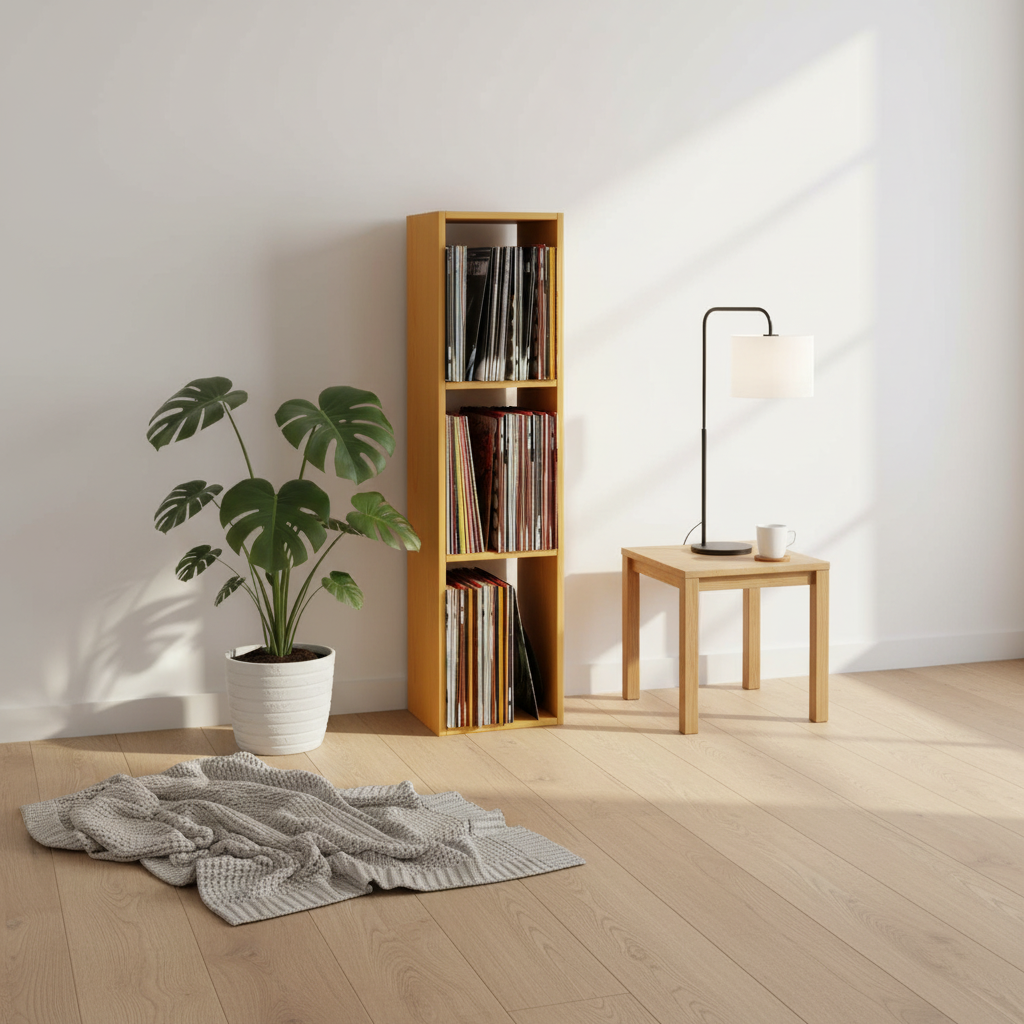 Plade/Vinylreol, 115 x 34 x 29 cm