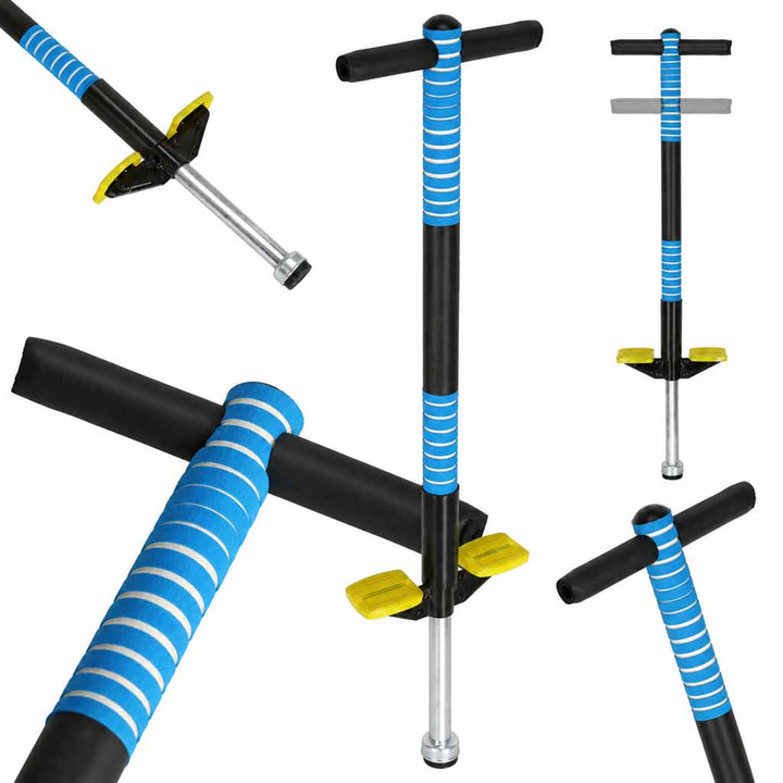 Justerbar pogo jumpingstang blå