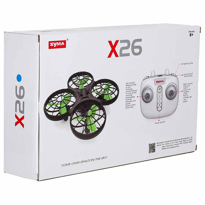 Syma X26 Forhindringsundgåelse RC Drone 2.4Ghz Hovedløs