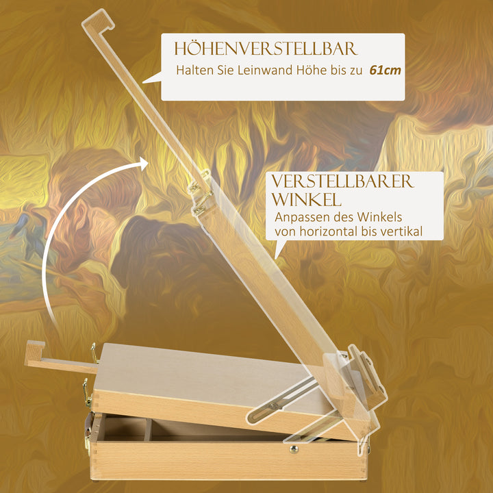 Bordstaffeli bordstaffeliæske, bøgetræ, sammenklappelig, 27 cm x 41,5 cm x 74,5 cm, naturlig