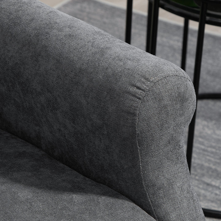 Lænestol, ståhjælp, lænefunktion, op til 200 kg, 72,5 x 94 x 109 cm, mørkegrå