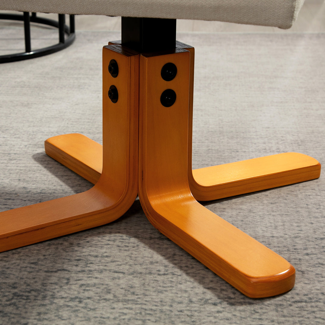 Massagestol med lænefunktion og fodskammel, 145° vipning, polyester, 80 x 86 x 99 cm, cremehvid