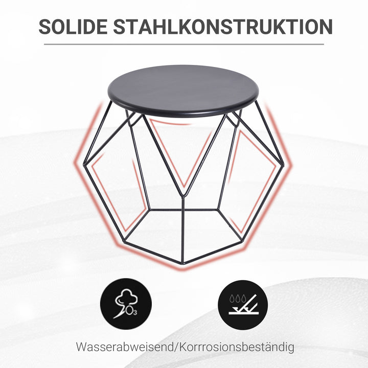 Industrielt sofabord, metal sofabord, sort