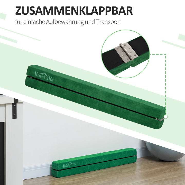 Balancebom 210 cm Sammenklappelig Gymnastik til børn, voksne Grøn