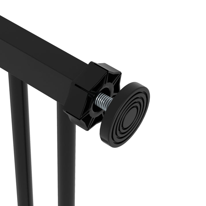 Hundegitter, kæledyrsgitter, metal, plast, 74-87 cm, sort