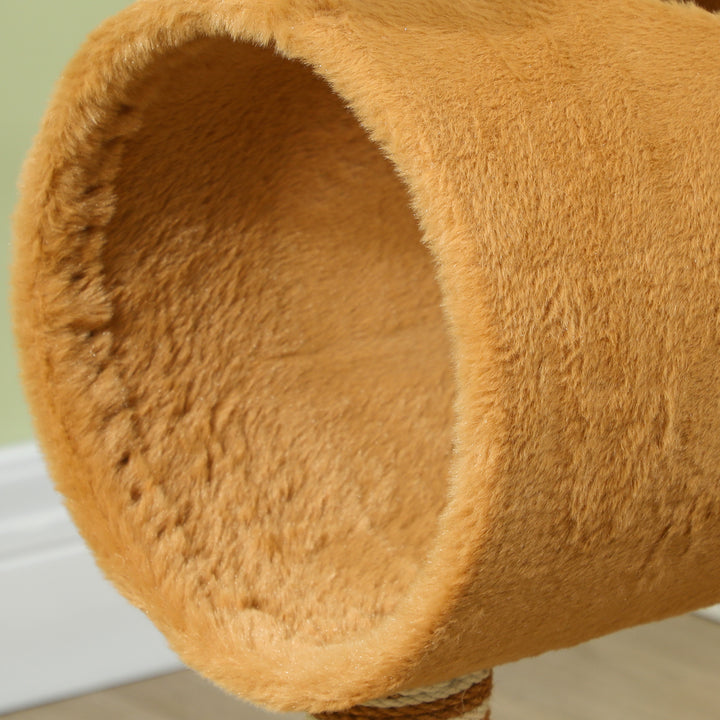 Kradsetræ 98 cm kattetårn i hjortedesign, med hule, legebold, jutestammer brune