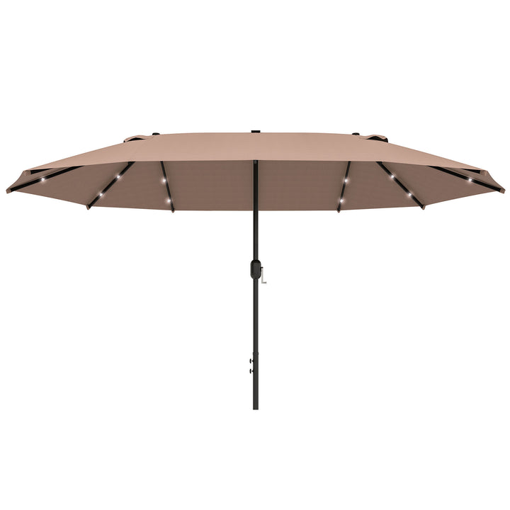 Parasol oval khaki 440 x 260 cm