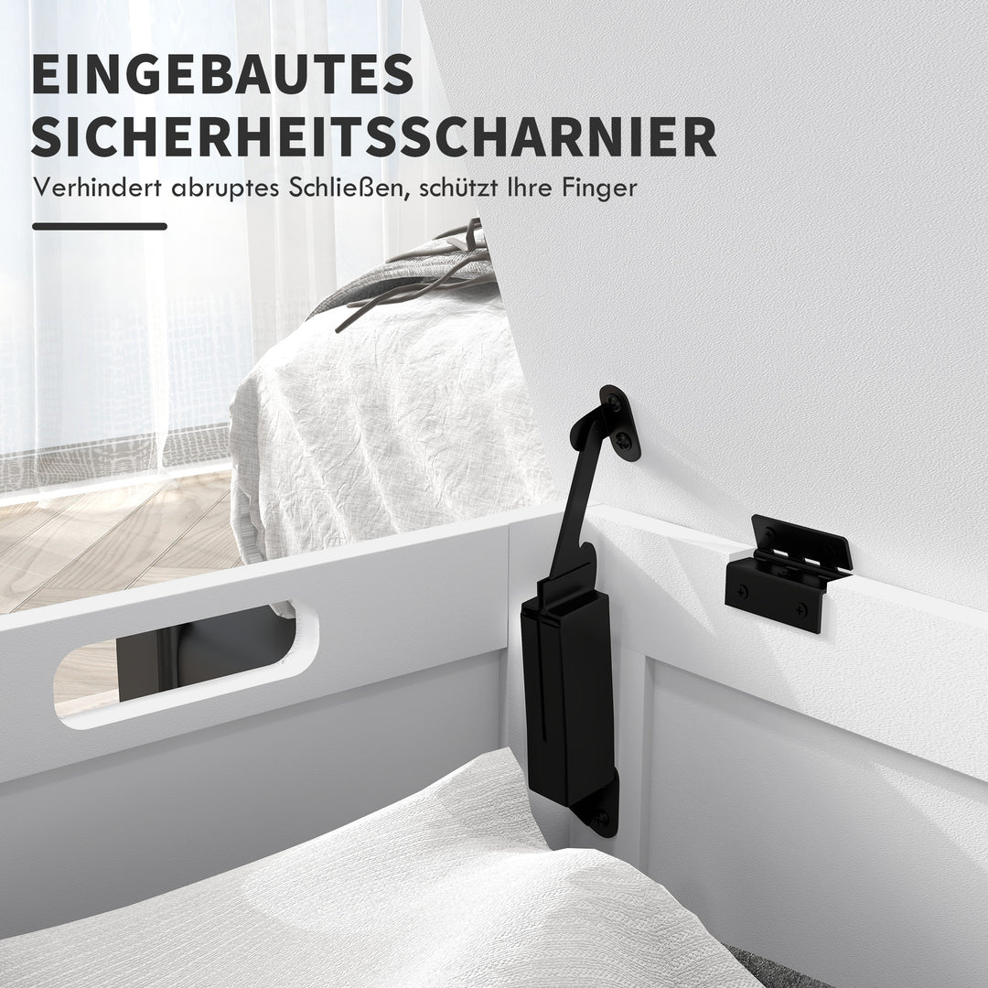 Opbevaringskasse legetøjskiste, mdf, 2 håndtag, 81 x 40 x 46 cm, hvid