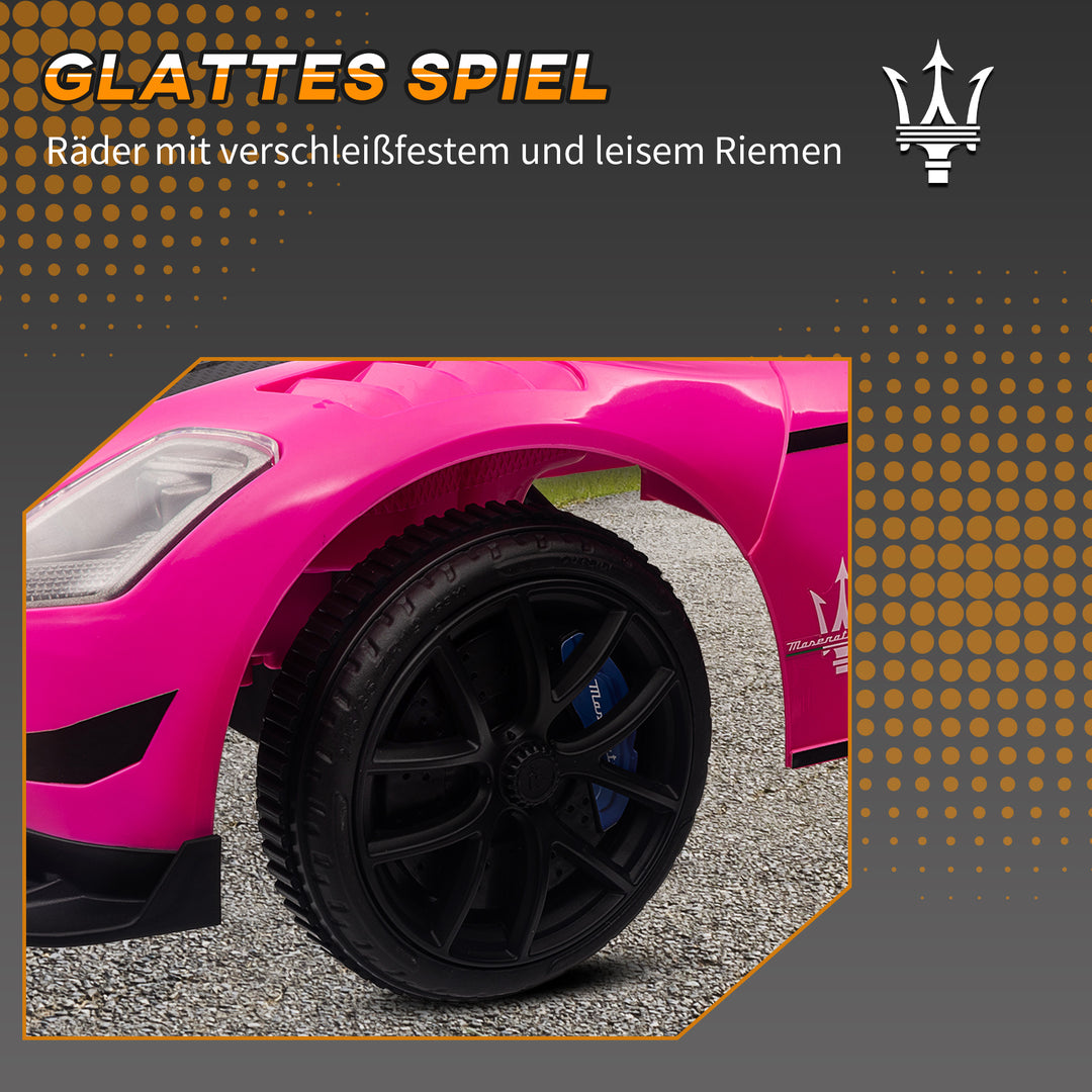 Køretøj, køretøj med licens, interaktivt horn og musikknapper, plast og stål, pink, 65 x 29 x 37 cm