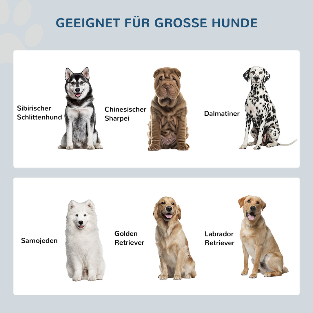 Forhøjet foderstation med 2 rustfrit stålskåle og 44 l opbevaring, magnetiske døre, til store hunde, sort