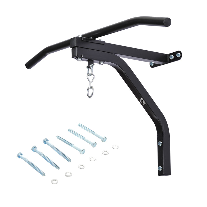 Boksesækholder vægmonteret boksesækholder sandsækholder bæreevne stål sort 93 x 47 x 51 cm