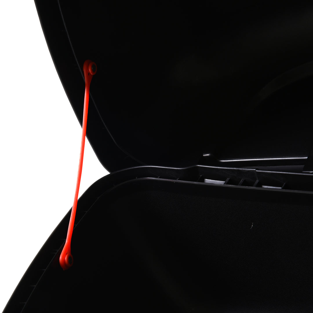 Motorcykelkuffert, scooterkuffert til motorcykler, scootere, knallerter og atv'er, 48 l hjelmkuffert, topboks, sort, 59 x 43 x 33 cm