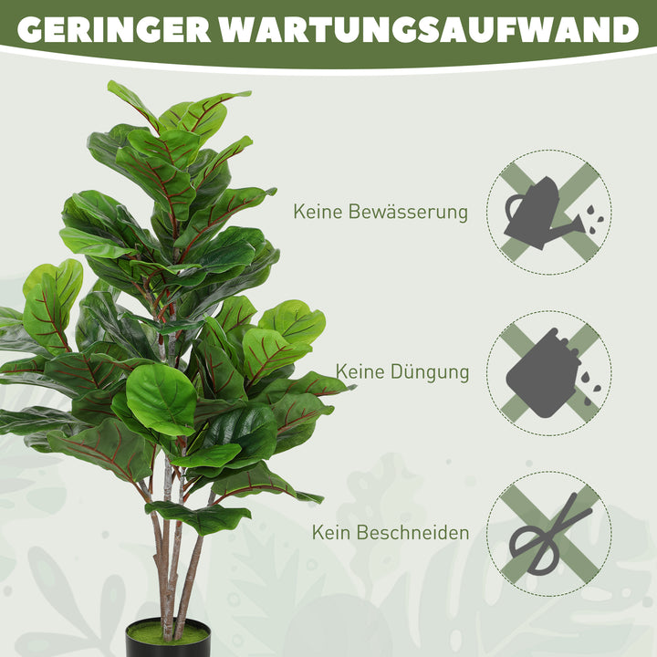 Kunstig figentræ 110cm kunstig plante, plastik kunstige planter i potte, dekoration gave