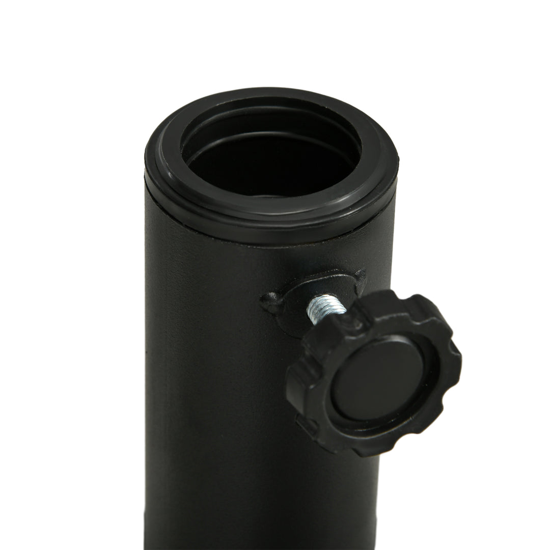 Beton parasolfod, 18 kg, rund parasolholder til parasoller 32/38/48 mm, sort