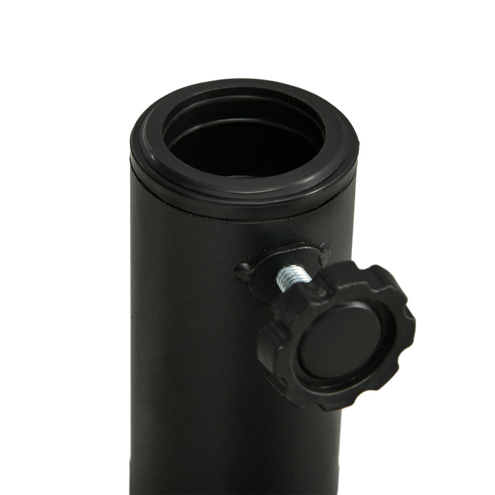 Beton parasolfod, 18 kg, rund parasolholder til parasoller 32/38/48 mm, sort