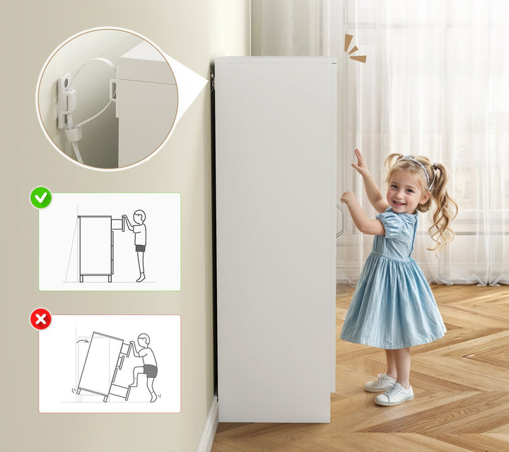 Skoskab med soft-close hængsler, justerbare hylder, 6-etagers skohylde til entré, til 14 par, 55 x 35 x 108 cm, hvid