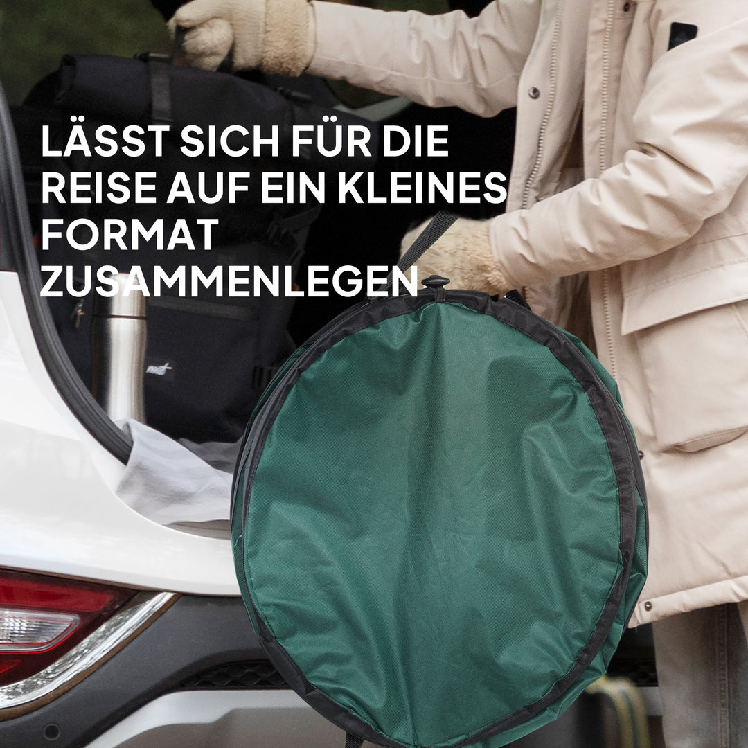 Havepose 2x160l vandtæt haveaffaldspose med bærestropper, håndtag, stabil, robust bladpose, grøn