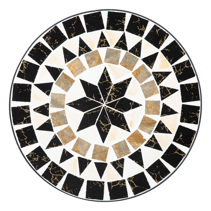 Plantestativ 36 x 67 cm blomsterstativ planteholder foldbar rund til balkon stenmosaik have indendørs udendørs flerfarvet