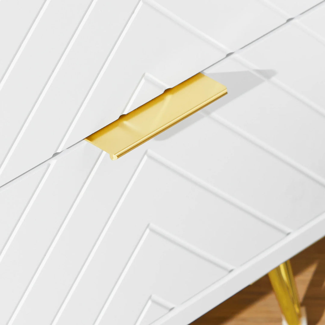 Sengebord med 2 skuffer, L40 cm x B42 cm x H47 cm, hvid