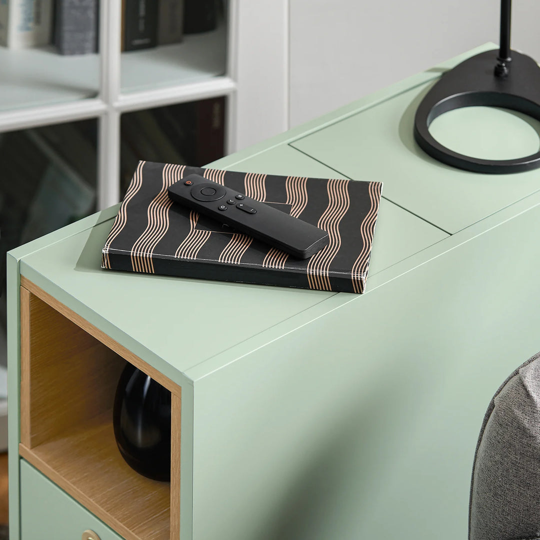 Udnyt pladsen optimalt med dette smarte sidebord, grøn (B24 x D60 x H60 cm)