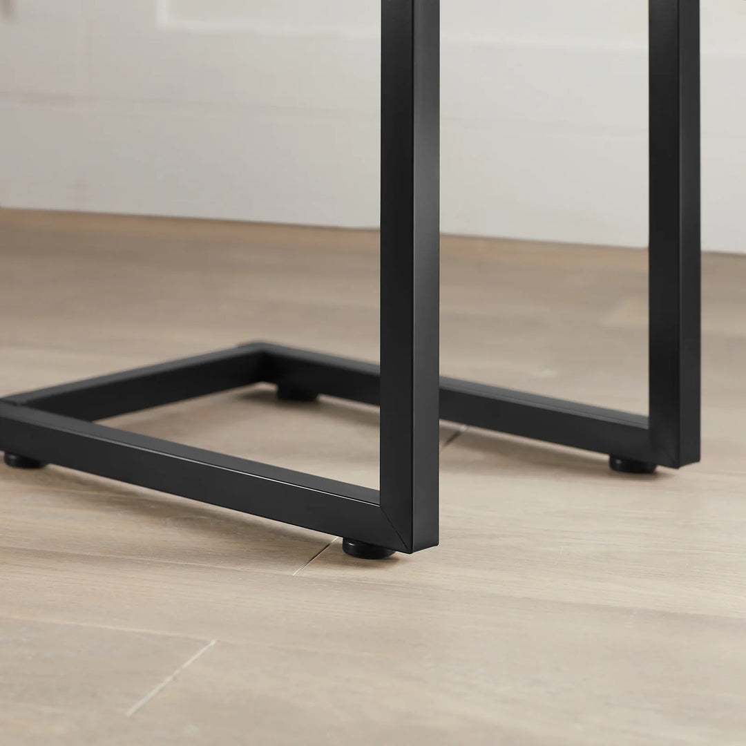 Smart sidebord til sofaen, industrielt look, B40 x D30 x H60 cm, grå marmor-look