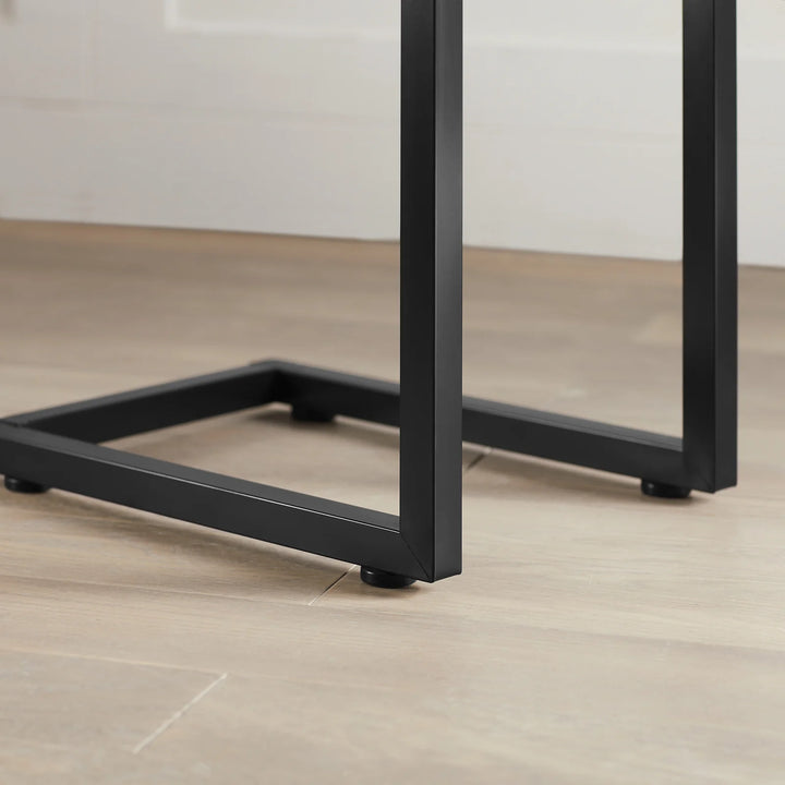 Smart sidebord til sofaen, industrielt look, B40 x D30 x H60 cm, grå marmor-look