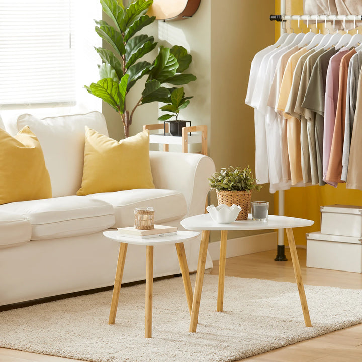 Sæt med 2 x redeborde i skandinavisk stil, hvid