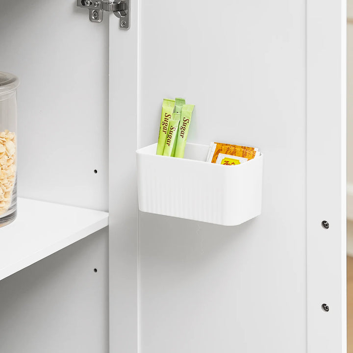 Få mere plads i køkkenet med denne fleksible køkkenø i hvid, B130 x D46-71 x H91 cm