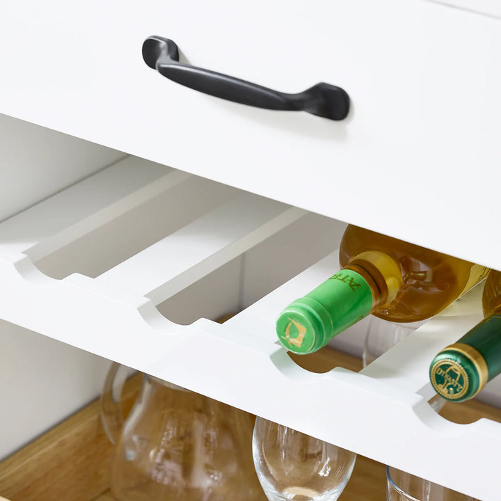 Få styr på køkkenet med denne elegante køkkenvogn i hvid (B92 x D42 x H87 cm)