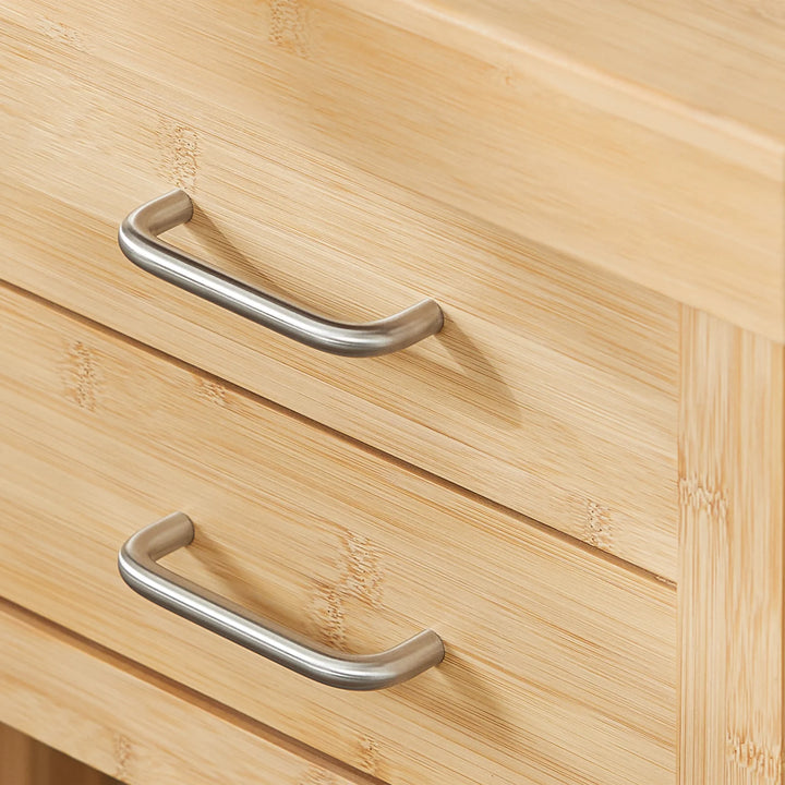 Elegant køkkenvogn i bambus, L73 x B45 x H92 cm, naturfarvet