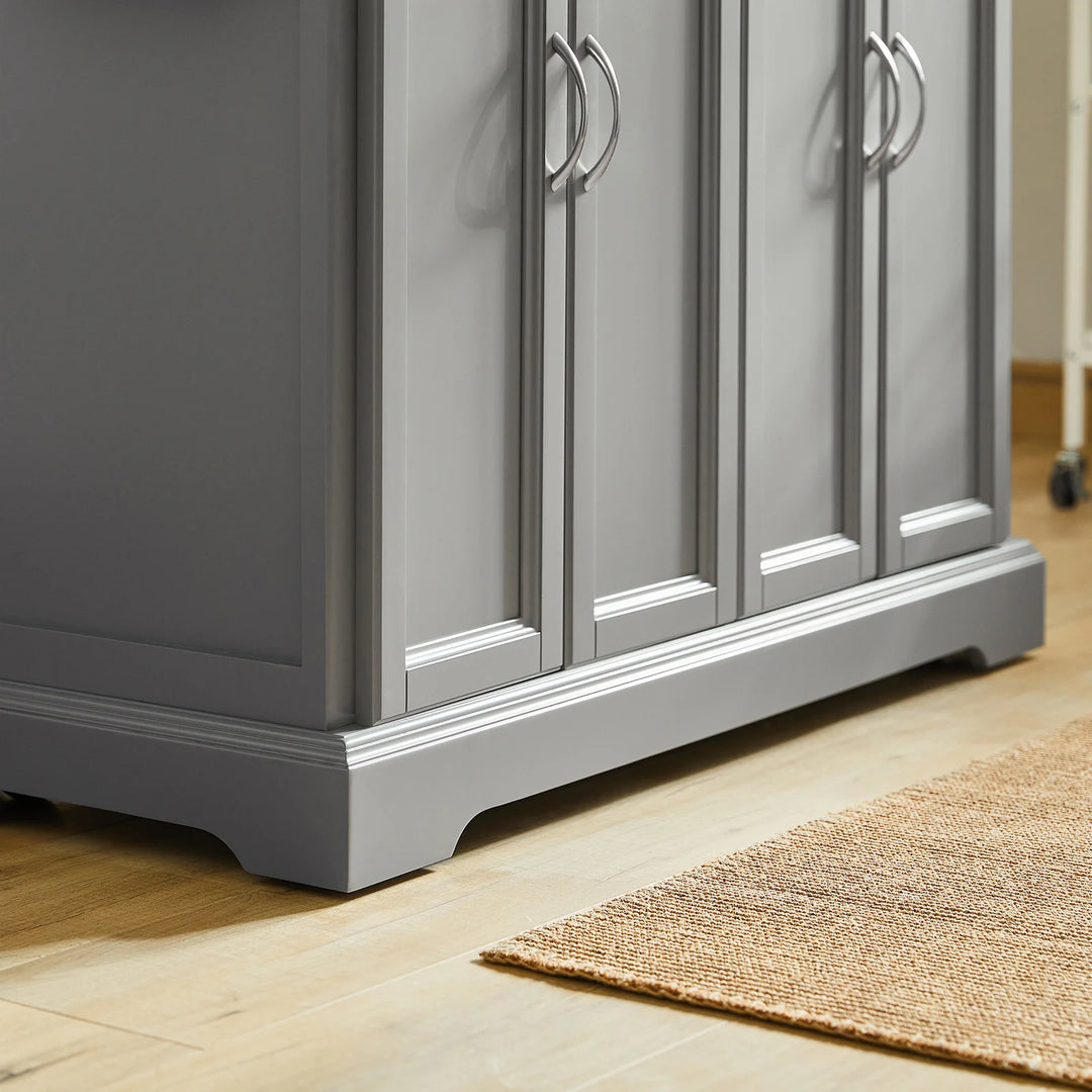 Udvidelig køkkenvogn i moderne design, B115 x D46/71 x H92 cm, grå