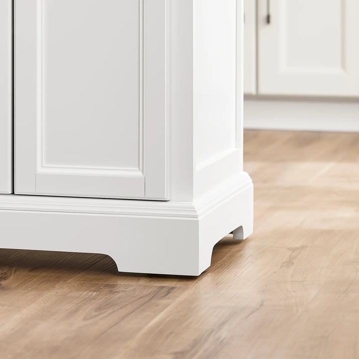 Den mobile køkkenø: køkkenvogn med hjul og udtrækkelig bordplade, D71 x B115 x H92 cm