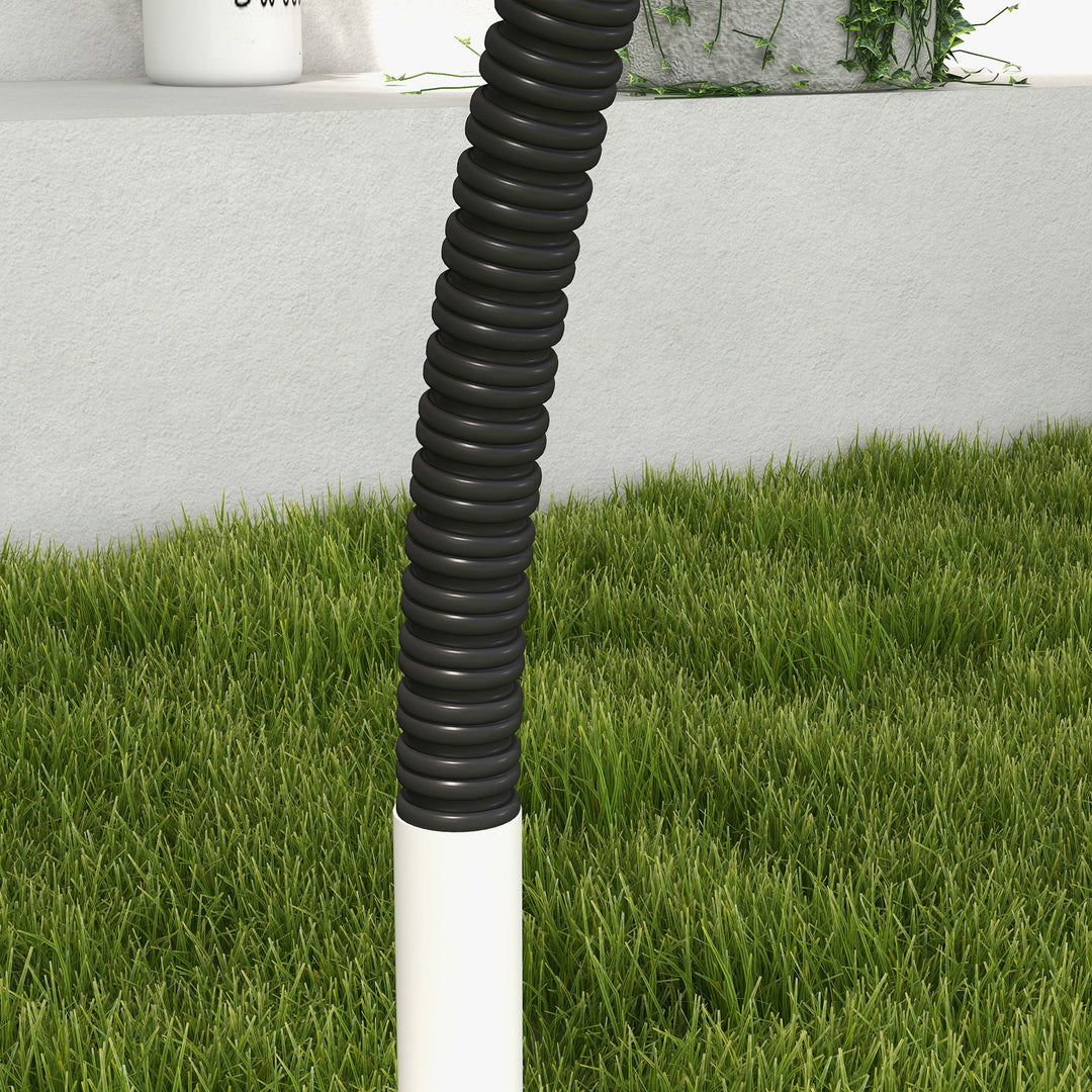 Hundeagilitysæt, hundetræningstilbehør, agilitysæt, 4 dele, 89 x 69 x 99 cm, hvid + sort