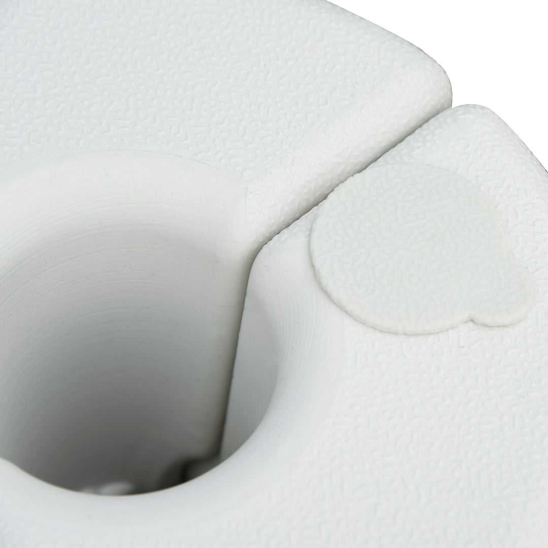 Vægte til pavillon, fyldbart stativ, festteltfødder, 4 stk., PE Ø24xH25cm, hvid