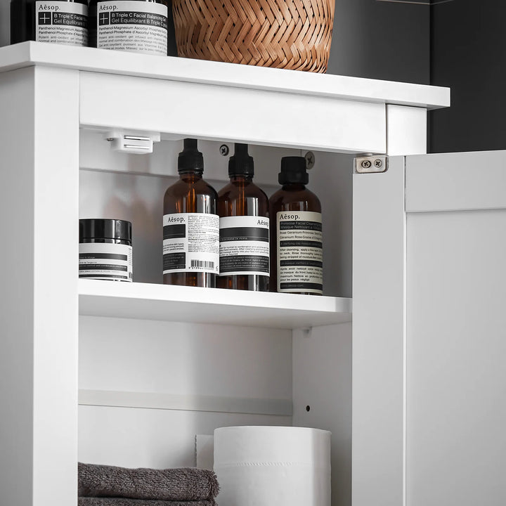 Enkelt badeværelseskab til væggen, 40 x 18 x 49 cm, hvid