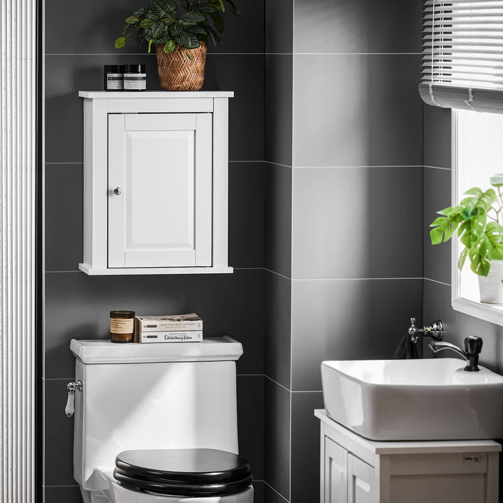 Enkelt badeværelseskab til væggen, 40 x 18 x 49 cm, hvid