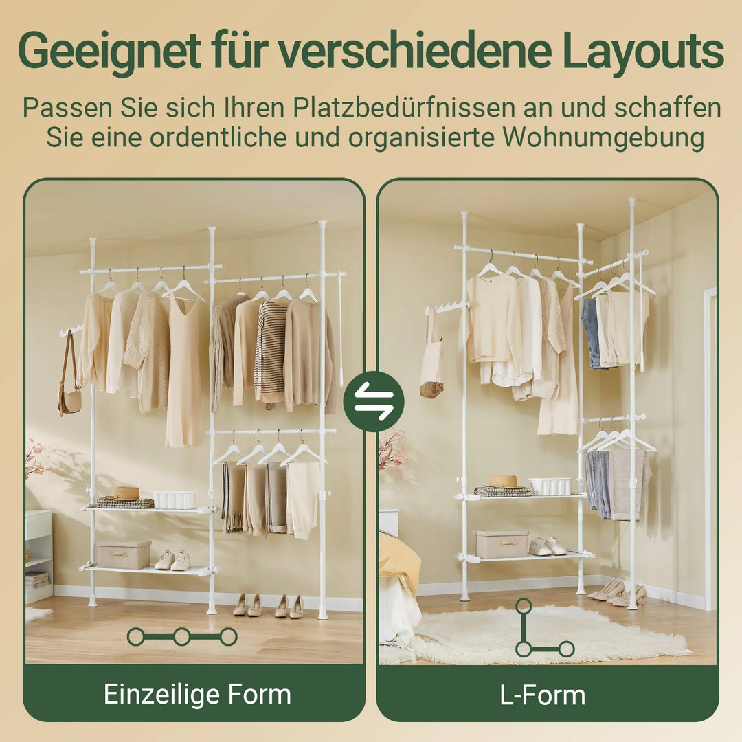 Walk-in closet modulær garderobe, hvid