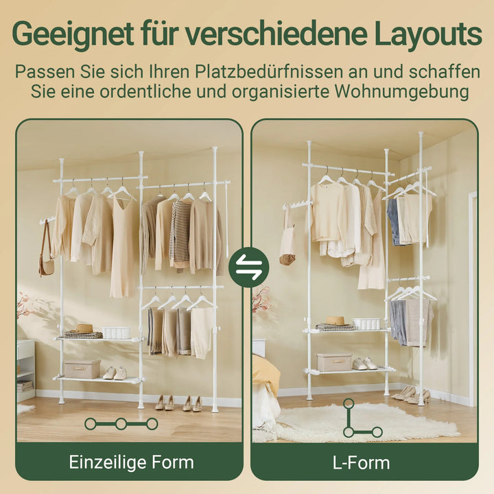 Walk-in closet modulær garderobe, hvid