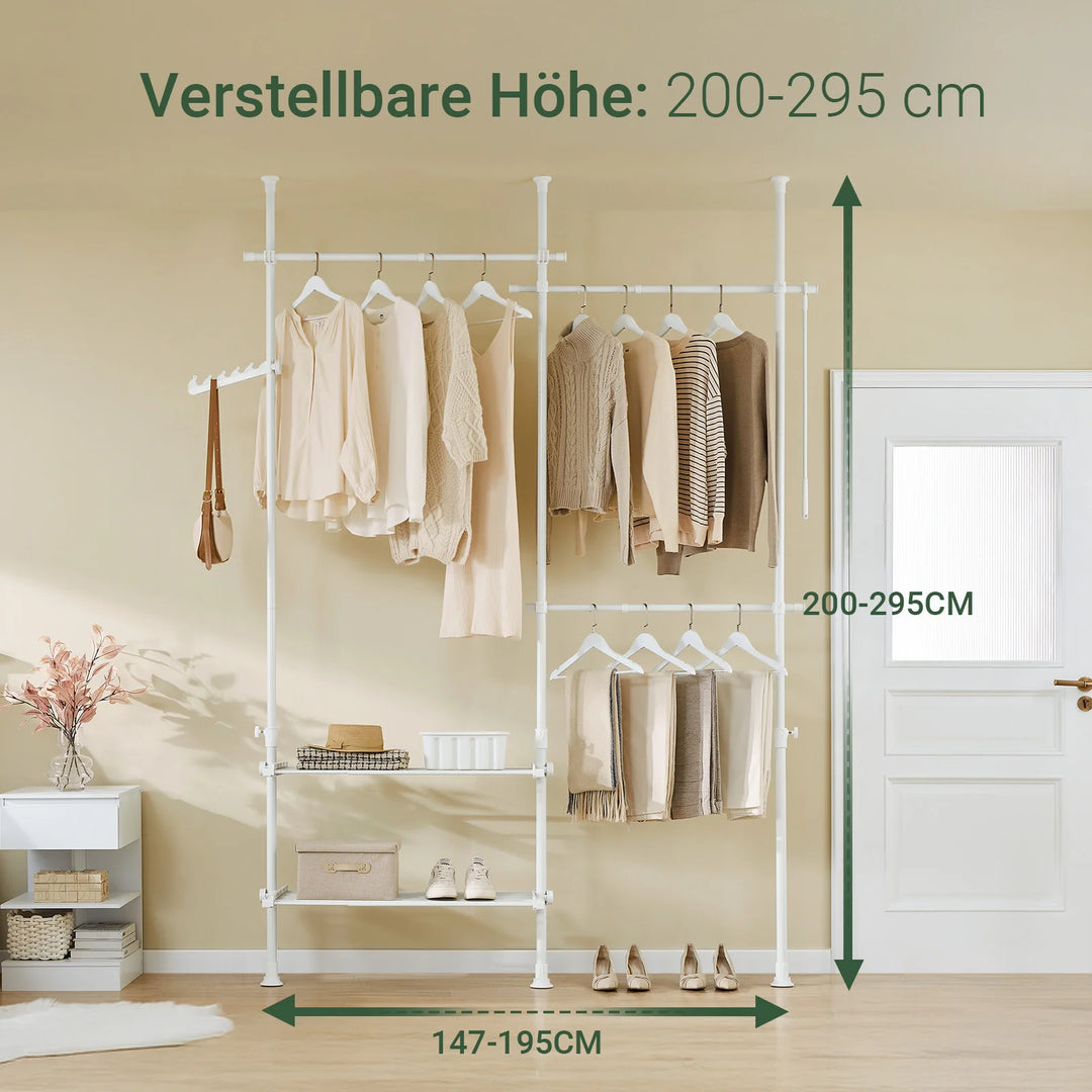 Walk-in closet modulær garderobe, hvid