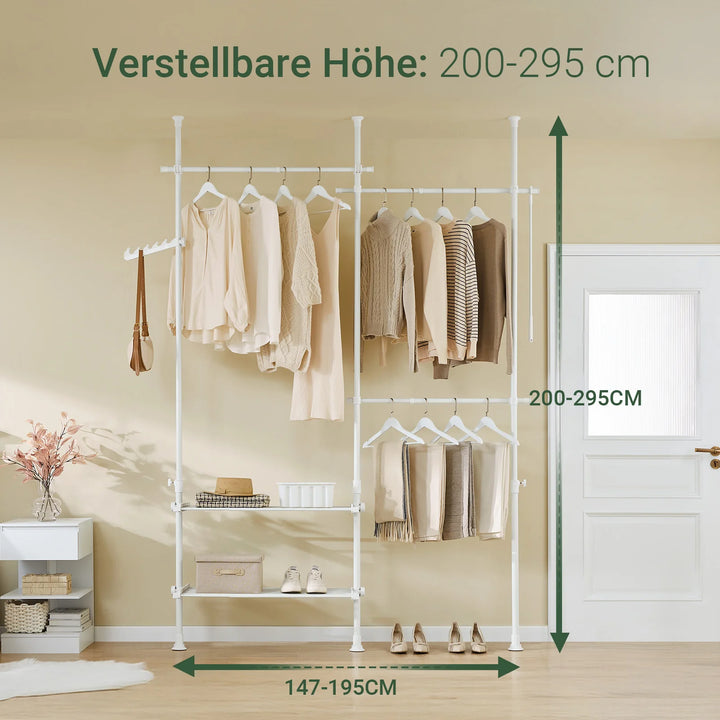 Walk-in closet modulær garderobe, hvid