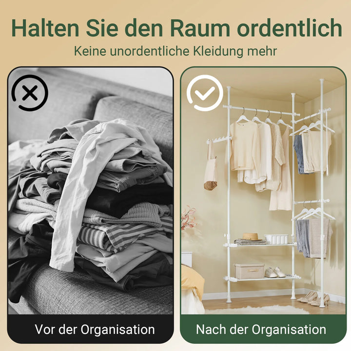 Walk-in closet modulær garderobe, hvid